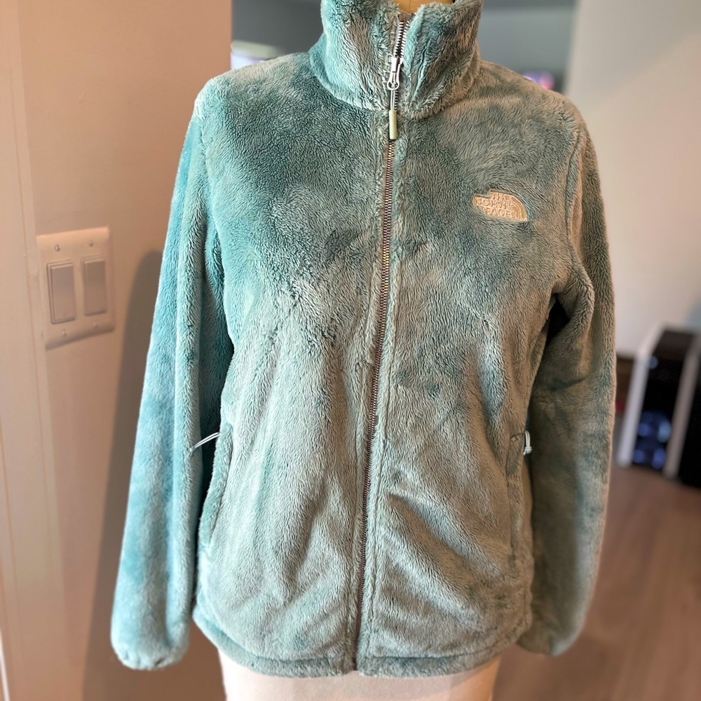 Women M North Face Fleece Pale Teal